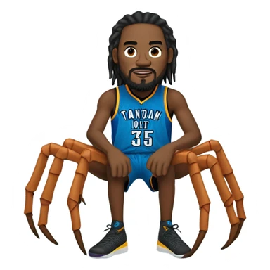 kevin durant with tarantula limbs sticker