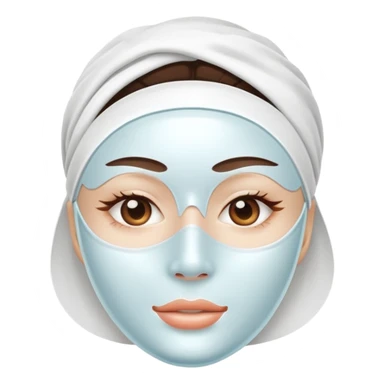 a white skincare beauty mask pack for face, without real face sticker