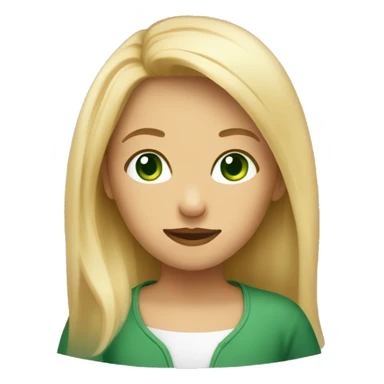 Une fille blonde aux yeux verts sticker