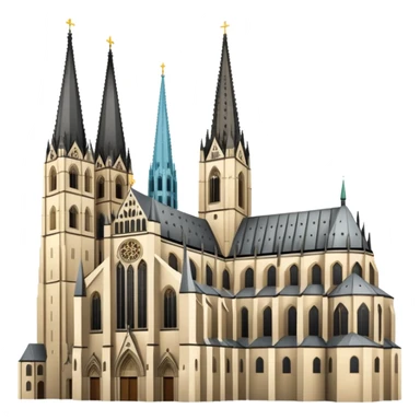 Kölner Dom iconic cathedral in Cologne Germany no frame no border sticker