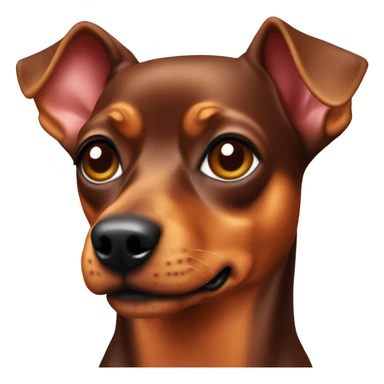 Miniture pinscher red dog  sticker