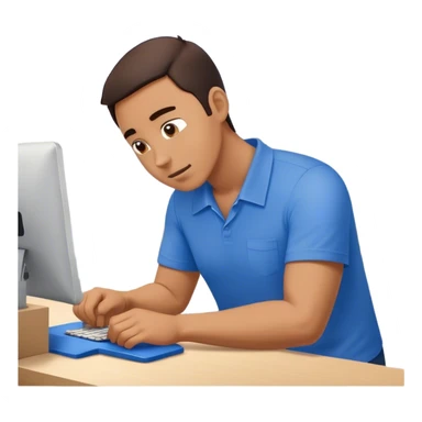 man working in ikea sticker