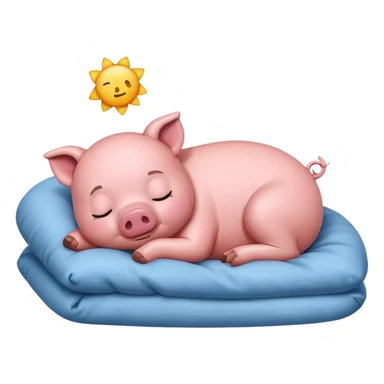 piggy sleep sticker