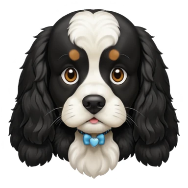 black and white cocker spaniel sticker