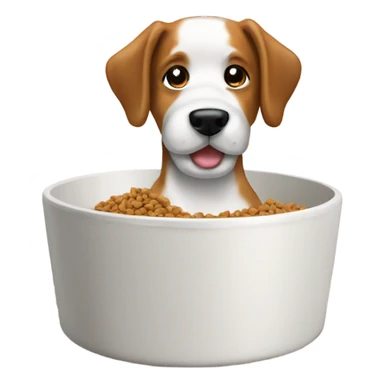 dog food bowl white  sticker