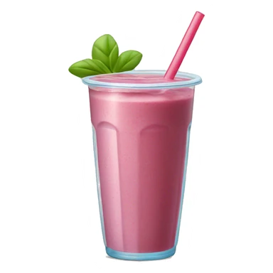 Smoothie with see through cup and straw sticker