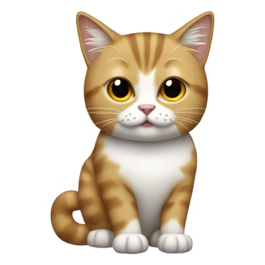 Gato con pico de gallina  sticker