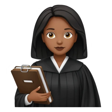 YARGIÇ KADIN ELİNDE DOSYA VAR,YARGIÇ KIYAFETİ GİYİNB ZENCİ OLSUN sticker