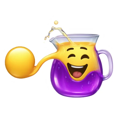 emoji pouring out purple liquid sticker