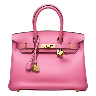 hermes birkin bubblegum pink bag gold hardware sticker