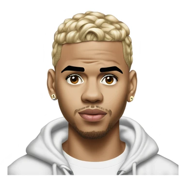 Hyper Realistic Chris Brown  Karruche Tran romantic photo  sticker