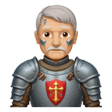 elderly tattooed knight, tattooed shoulder sticker