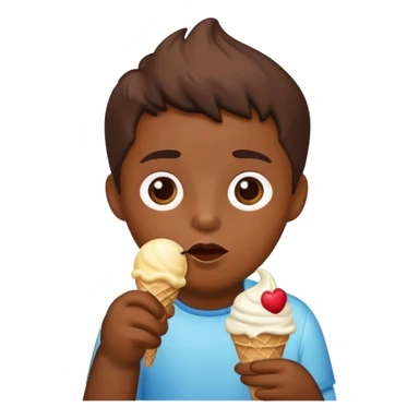 Chango comiendo un helado  sticker
