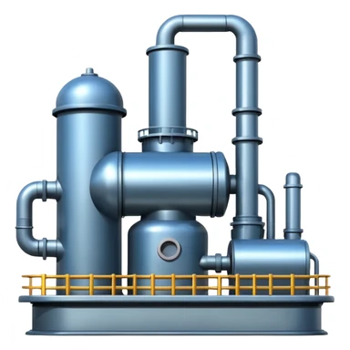 oil pumping station steel shiny sticker