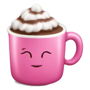 cute hot chocolate pink sticker