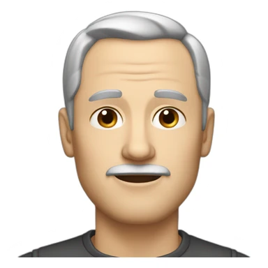 53 year old white man without a mustache and with short gray and black hair  sticker