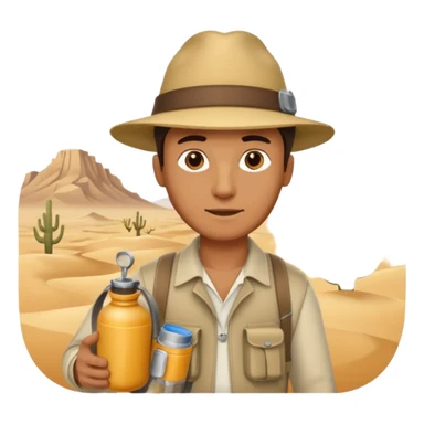 man in a desert sticker