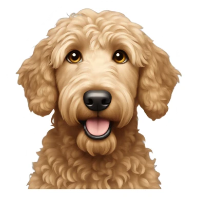 Light brown golden doodle sticker