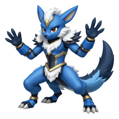 Mega lucario and mega Absol fusion full body four legs sticker