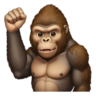 gorilla with one hand out saying stop and one hand wiith a fist sticker