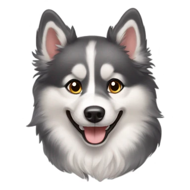 happy merle pomsky sticker