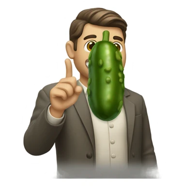 Man holding a pickle  sticker