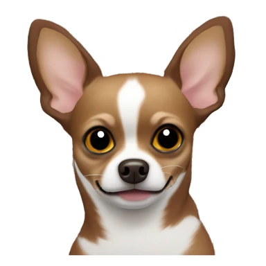 Brown Chihuahua with white strip on face wearing a Christmas sweater ￼ sticker