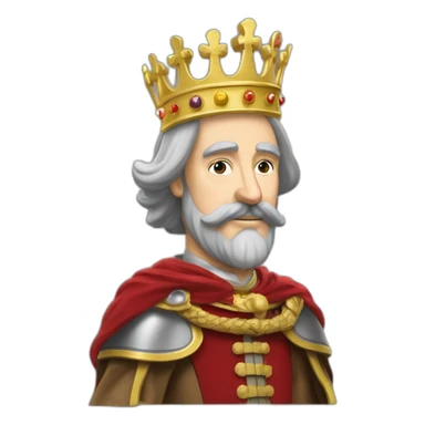 Le roi Charlemagne qui écrase avec le pied Henri IV sticker