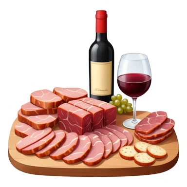 SPAM charcuterie AND wine on a patio of a french hotel sticker