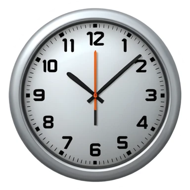 clock showing 7 am
 sticker