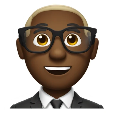 Black Spiderman with glasses sticker