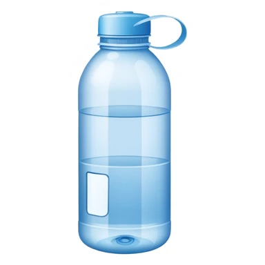 a use and throw plastic water bottle in a simple vector style sticker