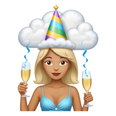 the last one is the best. add clouds around her head sticker