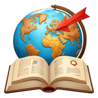An icon featuring an open book with speech bubbles showing different alphabets—Latin, Cyrillic, Kanji. A globe and translation arrows symbolize global communication and language learning. Transparent background highlights cultural exchange and linguistic diversity. sticker