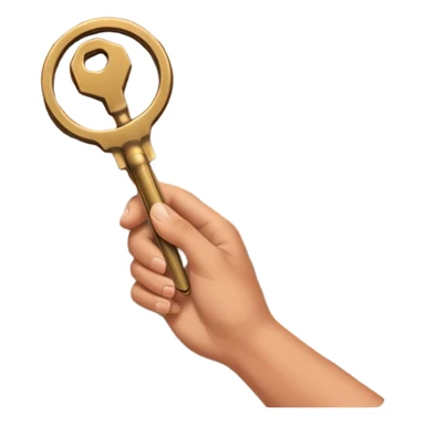 emoji de mano sujetando unas llaves con el fondo de un departamento sticker