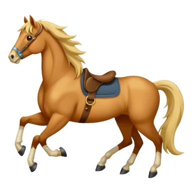 Realistic tan mustang horse sticker