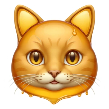 Cat made of honey sticker