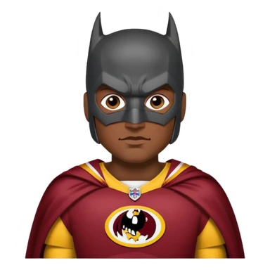 Batman with the Washington redskins uniform sticker