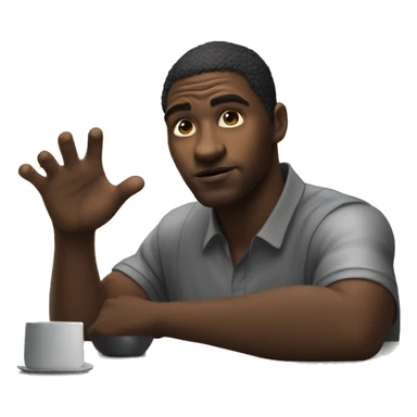 Black man in the future saying no sticker