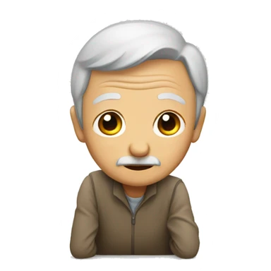 Old person on the ground sticker