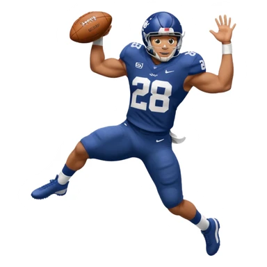 Saqoun Barkley hurdle over a person sticker