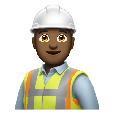 Civil engineer with white helmet  sticker