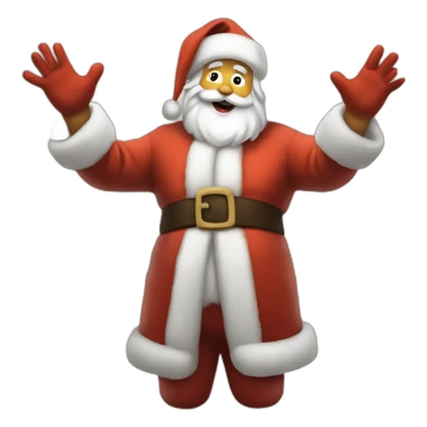 Full height Actively gesturing with hands pale skin Santa Claus sticker