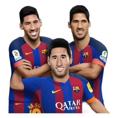 Messi neymar and luis suarez sticker