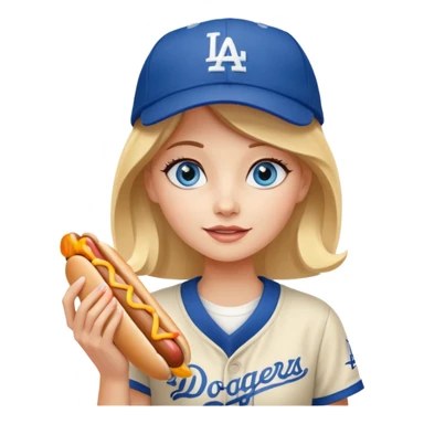 Blue eyed girl at dodgers game sticker