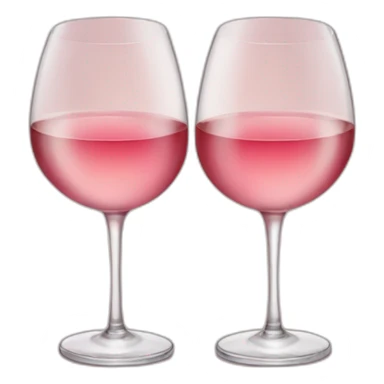 Two glasses of rose wine are clinking sticker