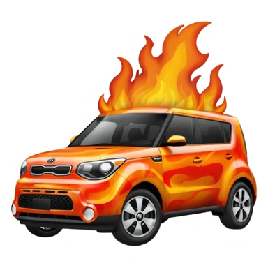 Kia Soul On Fire sticker