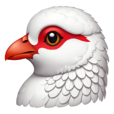 Rock Ptarmigan with red marking over eye sticker