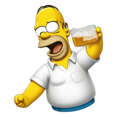 Homer Simpson Happy sticker