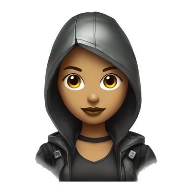 Cyberpunk girl hacker sticker